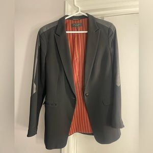 rag & bone black blazer with leather detailing